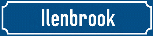 Straßenschild Ilenbrook