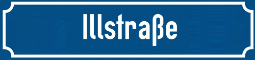 Straßenschild Illstraße