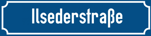 Straßenschild Ilsederstraße