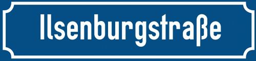 Straßenschild Ilsenburgstraße