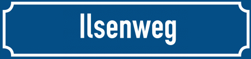 Straßenschild Ilsenweg