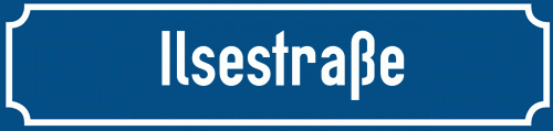 Straßenschild Ilsestraße zum kostenlosen Download