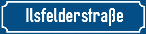 Straßenschild Ilsfelderstraße