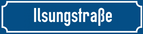 Straßenschild Ilsungstraße