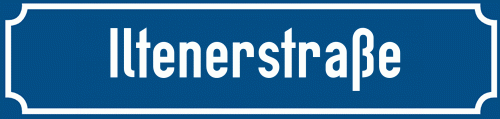 Straßenschild Iltenerstraße