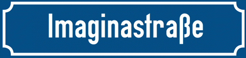 Straßenschild Imaginastraße