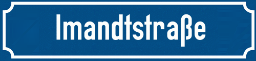 Straßenschild Imandtstraße