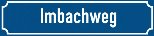 Straßenschild Imbachweg