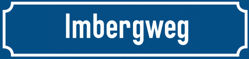 Straßenschild Imbergweg