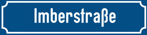 Straßenschild Imberstraße