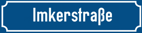 Straßenschild Imkerstraße