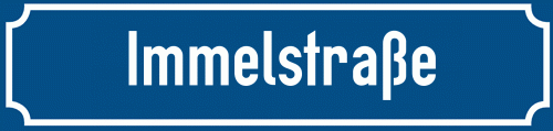 Straßenschild Immelstraße