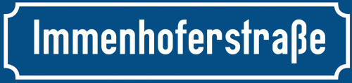 Straßenschild Immenhoferstraße