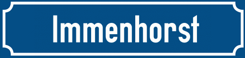 Straßenschild Immenhorst