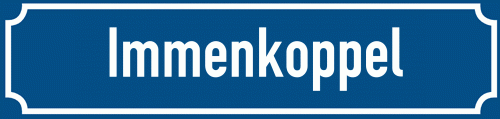 Straßenschild Immenkoppel