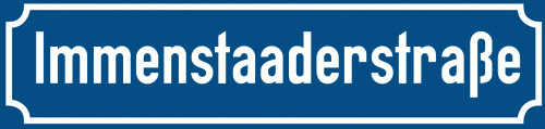 Straßenschild Immenstaaderstraße
