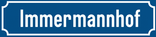 Straßenschild Immermannhof
