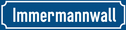 Straßenschild Immermannwall zum kostenlosen Download
