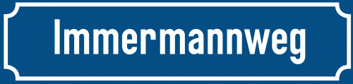 Straßenschild Immermannweg