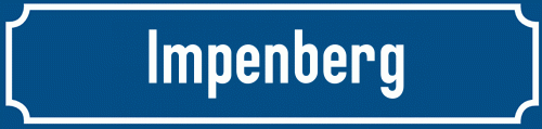 Straßenschild Impenberg