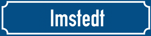 Straßenschild Imstedt
