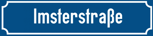 Straßenschild Imsterstraße zum kostenlosen Download