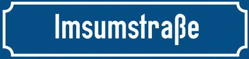 Straßenschild Imsumstraße