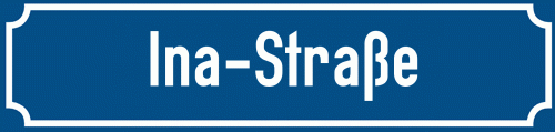 Straßenschild Ina-Straße