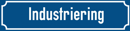 Straßenschild Industriering
