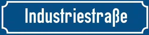 Straßenschild Industriestraße zum kostenlosen Download