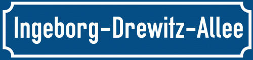 Straßenschild Ingeborg-Drewitz-Allee