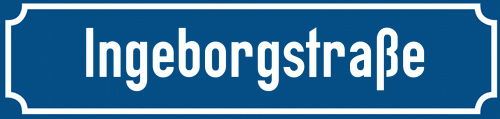 Straßenschild Ingeborgstraße