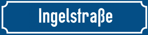 Straßenschild Ingelstraße