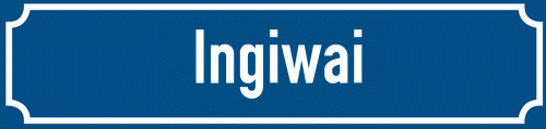 Straßenschild Ingiwai