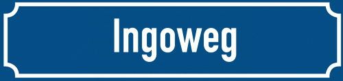 Straßenschild Ingoweg