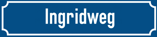 Straßenschild Ingridweg