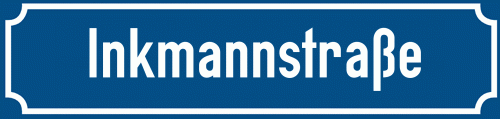Straßenschild Inkmannstraße