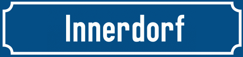 Straßenschild Innerdorf zum kostenlosen Download