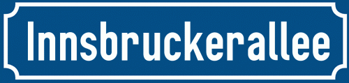 Straßenschild Innsbruckerallee