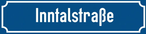 Straßenschild Inntalstraße