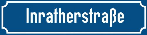 Straßenschild Inratherstraße