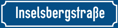 Straßenschild Inselsbergstraße