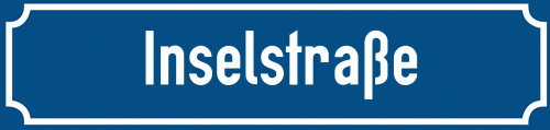 Straßenschild Inselstraße zum kostenlosen Download