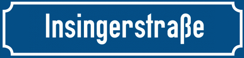 Straßenschild Insingerstraße