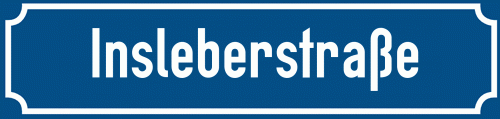 Straßenschild Insleberstraße