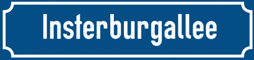 Straßenschild Insterburgallee