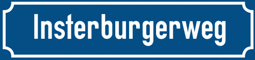Straßenschild Insterburgerweg zum kostenlosen Download