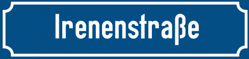 Straßenschild Irenenstraße