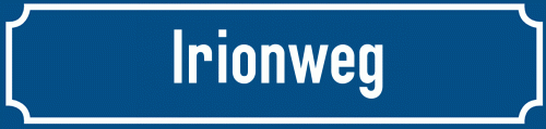 Straßenschild Irionweg