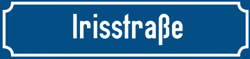 Straßenschild Irisstraße